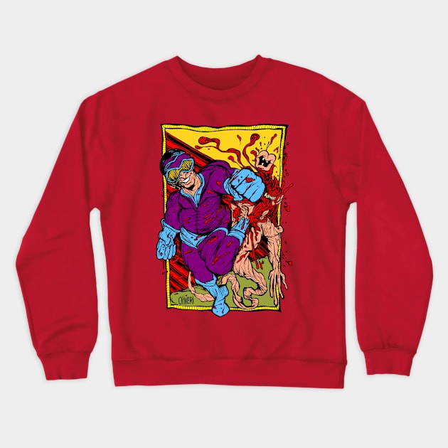 Super power punch! Crewneck Sweatshirt by peteoliveriart